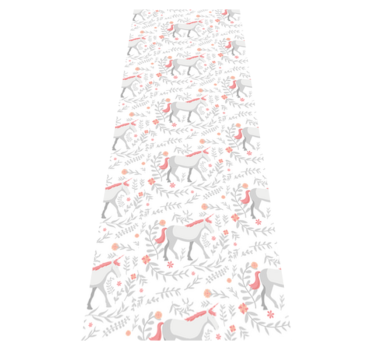 Bedroom carpet with unicorns and leaves pattern - TenStickers