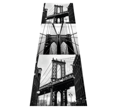Bedroom carpet brooklyn bridge collage design - TenStickers