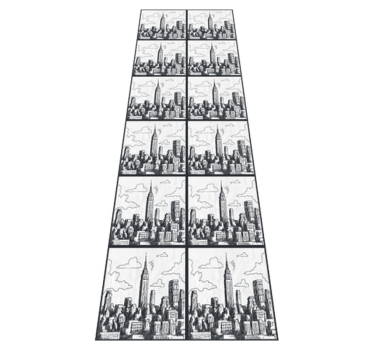 Bedroom carpet nyc sketch collage - TenStickers