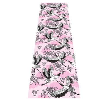 Bedroom carpet with modern pink wild birds pattern - TenStickers