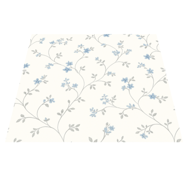 Bedroom carpet classic blue meadow trail - TenStickers