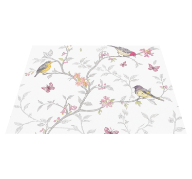 Bedroom carpet birds on branches design - TenStickers