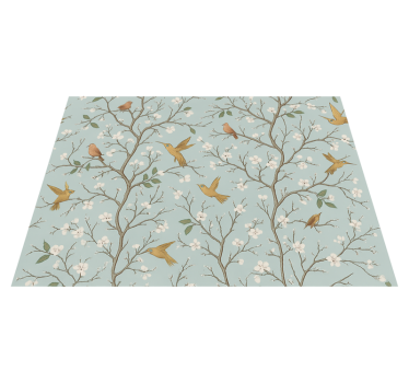 Elegant spring bedroom carpet - TenStickers