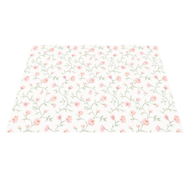 Botanical pink flower bedroom carpet - TenStickers