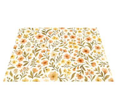 Vintage flowers floral bedroom carpet - TenStickers