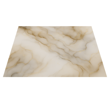 Bedroom carpet in marble with gold design - TenStickers