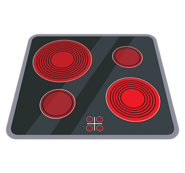 Kids carpet kitchen ceramic cooktop design - TenStickers