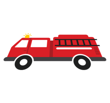 Kids carpet firefighters truck design - TenStickers