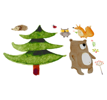 Kids carpet wild forest creatures - TenStickers