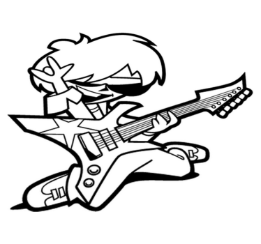 Kids carpet teenager playing guitar - TenStickers