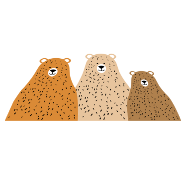 Kids carpet three bear friends - TenStickers