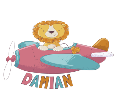 Kids carpet personalized lion - TenStickers