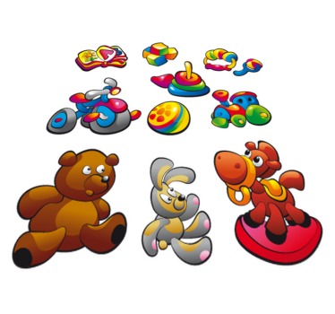 Kids carpet toy collection sticker - TenStickers