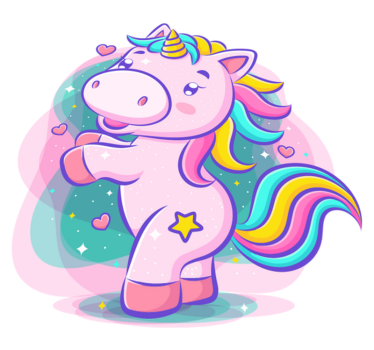 Kids carpet smiling colorful cartoon unicorn - TenStickers