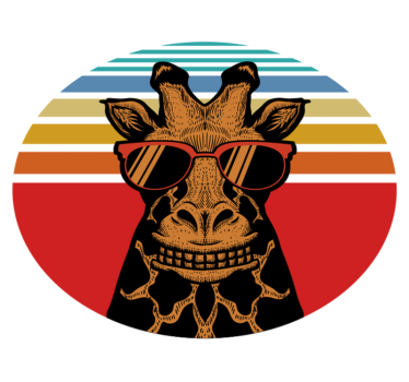 Hipster giraffe bedroom carpet - TenStickers