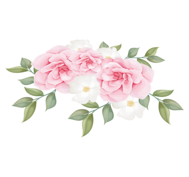 Elegant pink floral bedroom carpet - TenStickers