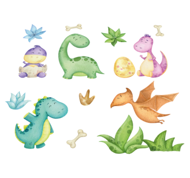 Nordic dinosaur bedroom carpet - TenStickers
