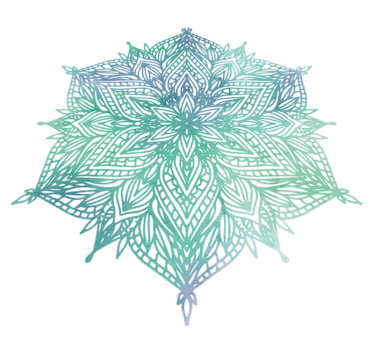 Turquoise mandala bedroom carpet - TenStickers