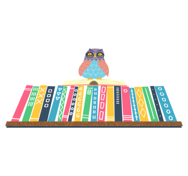 Bedroom carpet cartoon owl with glasses - TenStickers
