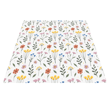 Bedroom carpet with multicolor flower garden pattern - TenStickers