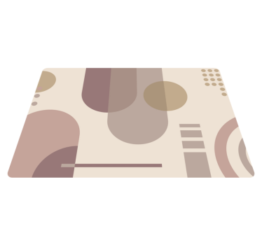 Bedroom carpet in brown geometric modern art - TenStickers