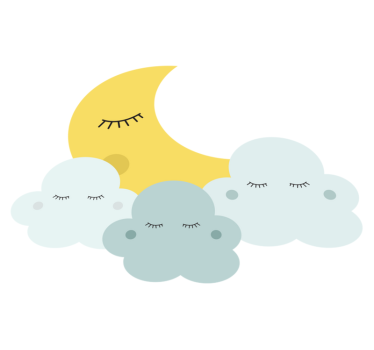 Kids carpet happy moon and cloud dreaming - TenStickers