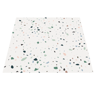 White terrazzo bathroom mat - TenStickers