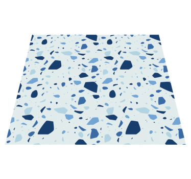 Blue terrazzo bathroom mat - TenStickers