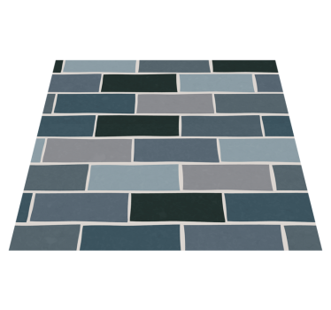 Bathroom mat in stone gray brick pattern - TenStickers