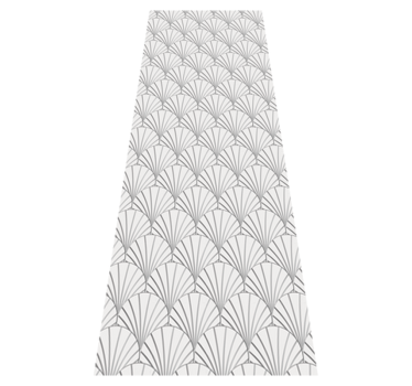 Bathroom mat with art deco white shells design - TenStickers