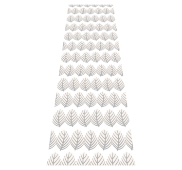 Bathroom mat with grey leaf-shaped pattern - TenStickers