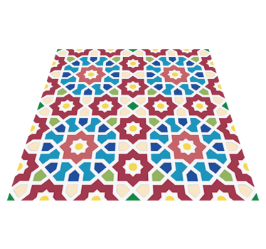 Bathroom mat arab hydraulic tile wall - TenStickers