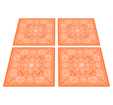Paisley tile bathroom mat - TenStickers