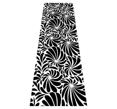 Hojas blancas bathroom mat - TenStickers
