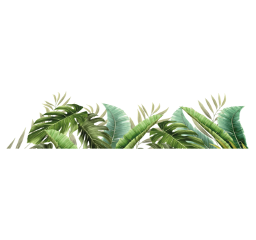 Tropical plants bathroom mat - TenStickers