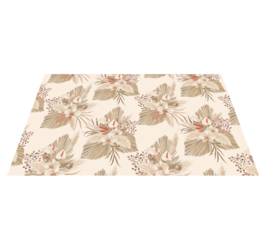 Bathroom mat with dried flowers and pampas grass - TenStickers