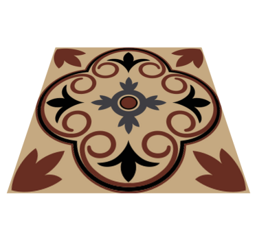 Hydraulic vintage cement pattern bathroom mat - TenStickers