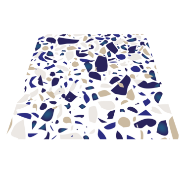 Bathroom mat imitation marble floor sticker - TenStickers
