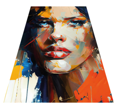 Colorful face painting bathroom mat - TenStickers