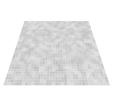 Bathroom mat in white grey tile mosaic - TenStickers