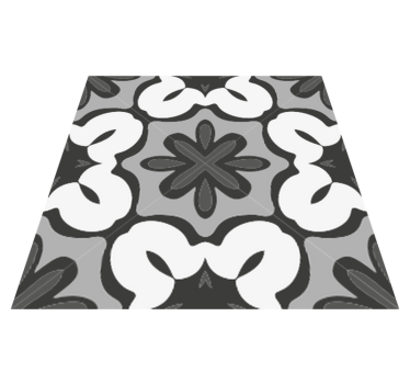 Bathroom mat in hydraulic gray gracia style - TenStickers