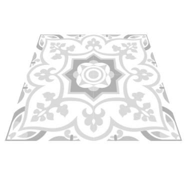 Bathroom mat in moroccan gray tile design - TenStickers