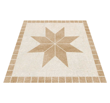 Brown star tile bathroom mat - TenStickers