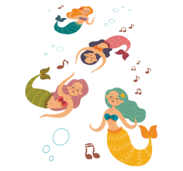 Dancing mermaids bathroom mat - TenStickers