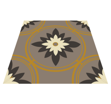 Bathroom mat in hydraulic brown cement pattern - TenStickers