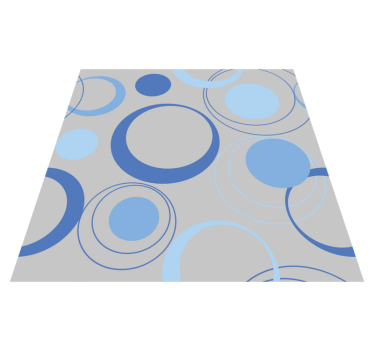 Minimal blue bubbles bathroom mat - TenStickers