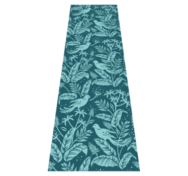 Turquoise flying birds bathroom mat - TenStickers