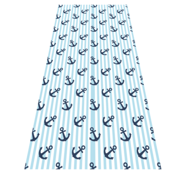 Bathroom mat with navy blue vertical stripes - TenStickers
