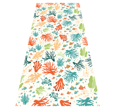 Colorful coral bathroom mat - TenStickers