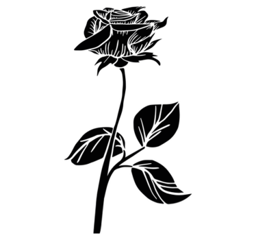 Bathroom mat rose for shower screen - TenStickers